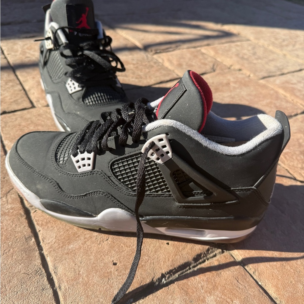 Nike Air Jordan 4 Retro Golf IV Bred Black Red Grey Men Size 11.5